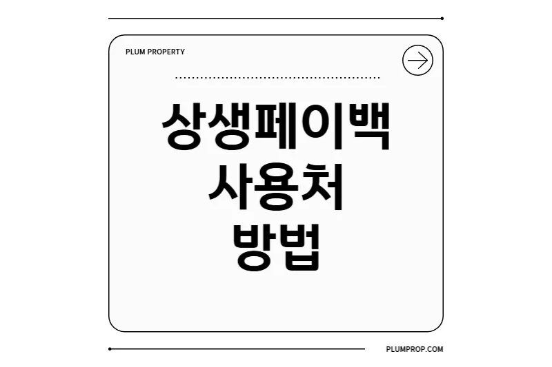 2025년 상생페이백 사용처와 방법: 최대 30만 원 환급받는 실전 가이드