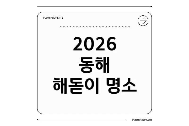 2026 동해 해돋이 가이드: 명소·시간·열차·축제 총정리